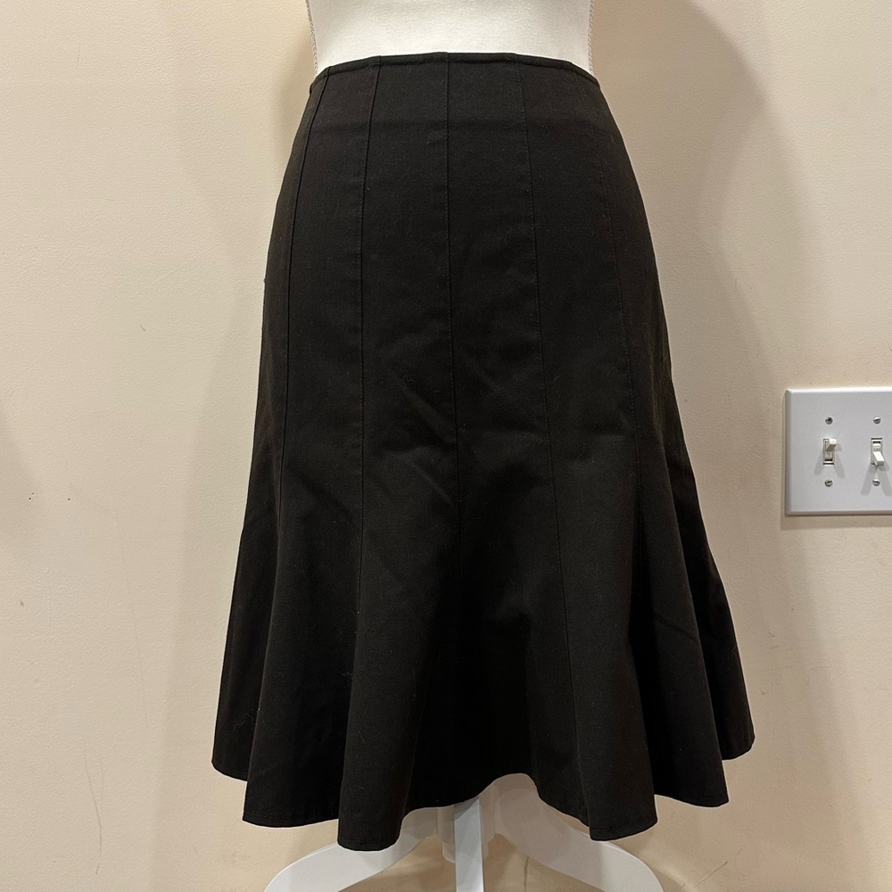 Alfani Black pleated A-line Skirt Midi Petite 6